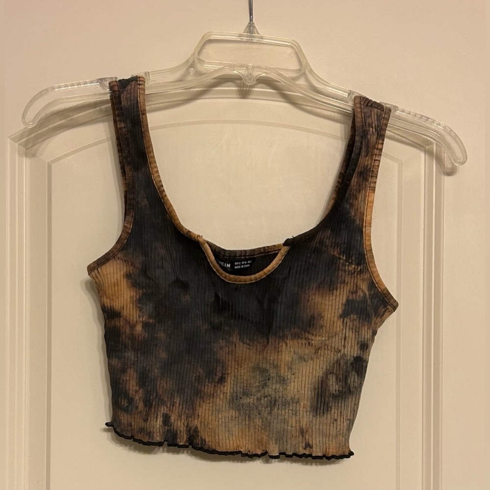 Shein Bleach Dye Cropped tank - Picture 1 of 3